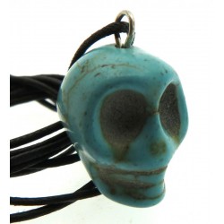 Coloured Turquoise Stone Skull Pendant